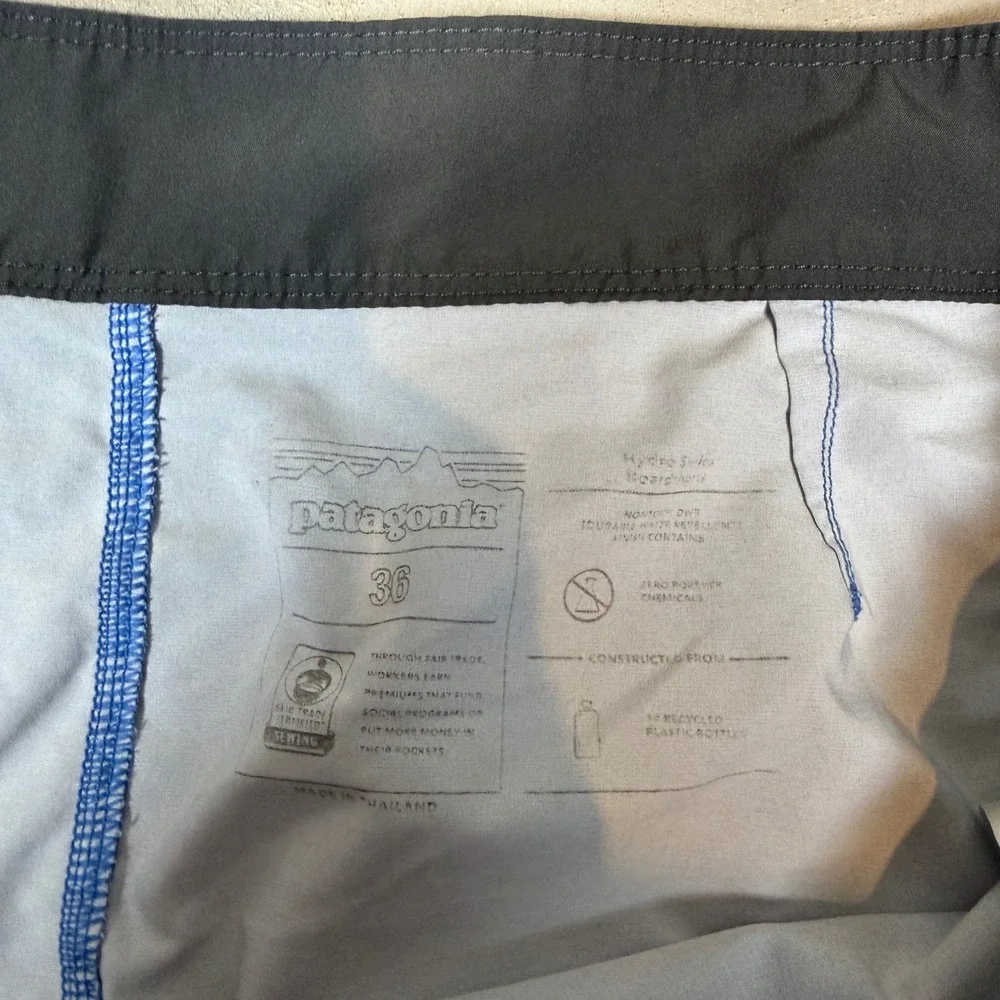 Patagonia Hydro Scivier Mens 36 Blue Colorblock‎ Board Shorts Swim Trunks